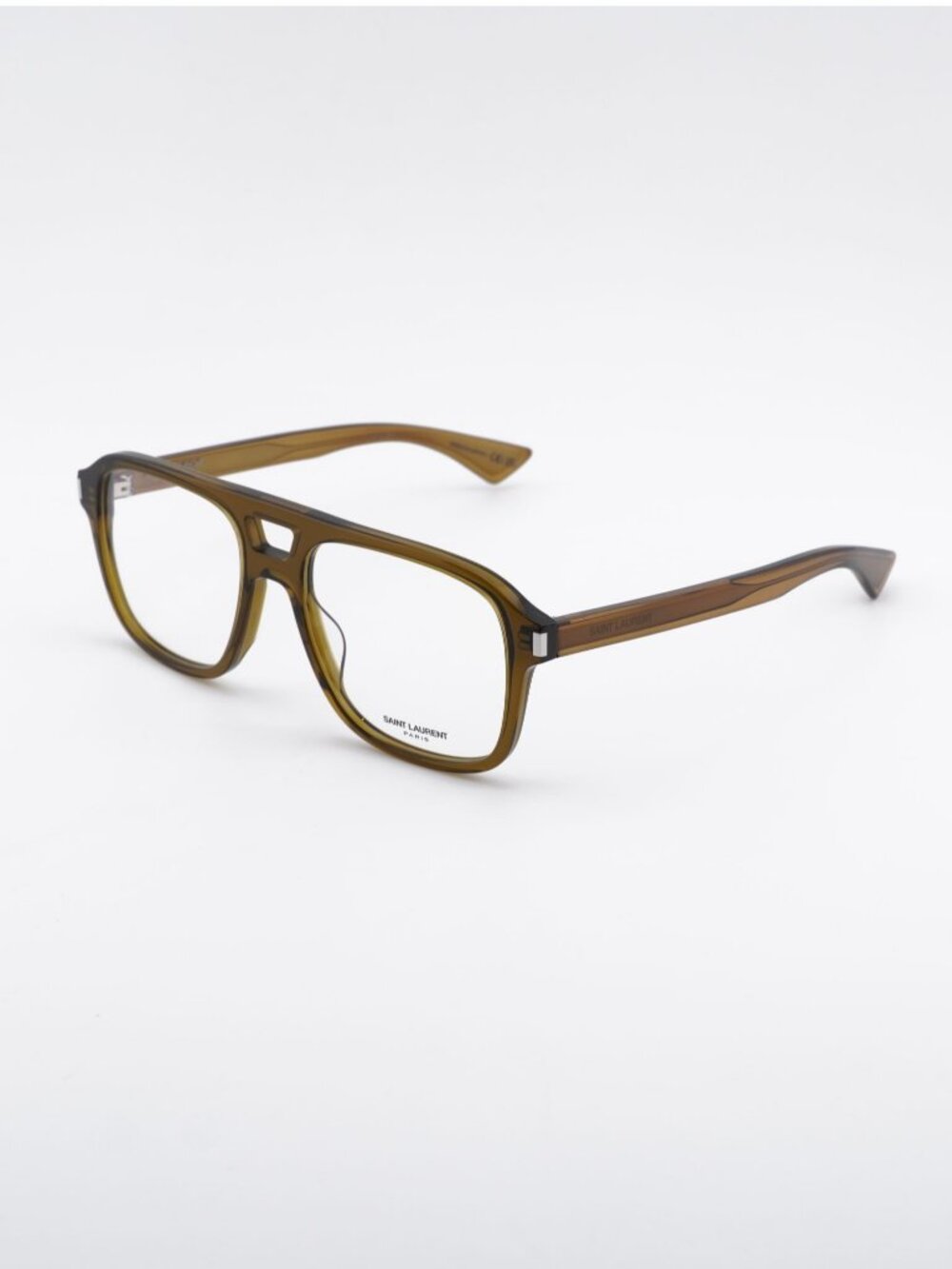 Saint Laurent SL881OPT 004 Eyeglasses Brown 55mm Square Frame